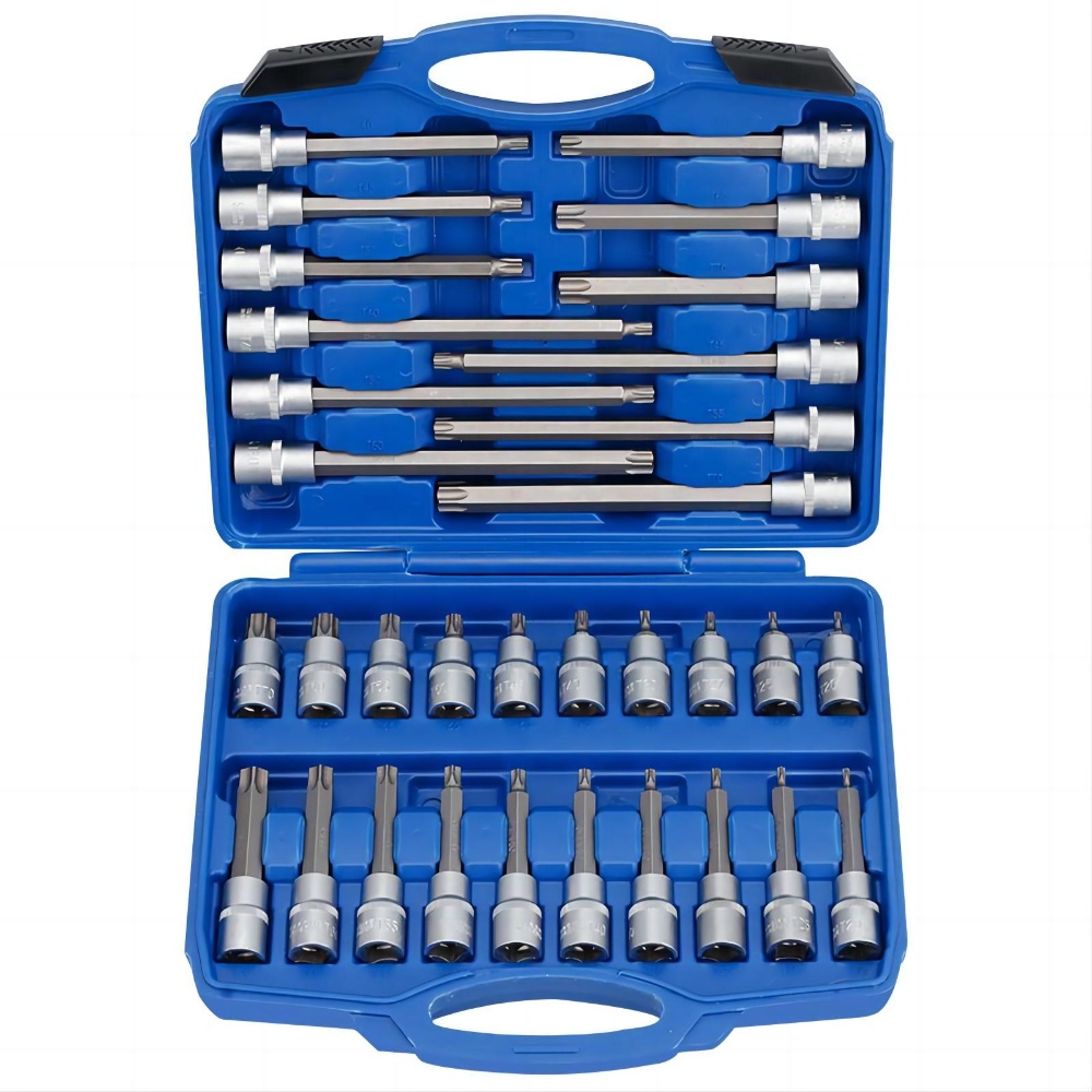 30pcs Socket Bit Set-H type &T&M 1/2″Dr