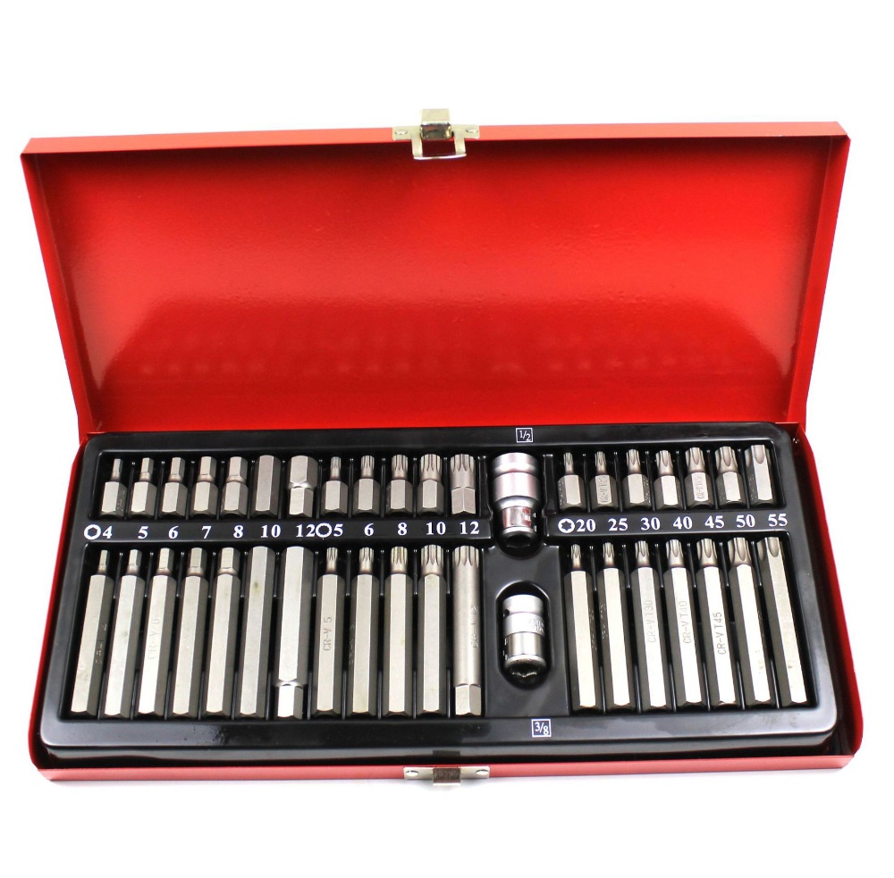 40pcs Torx Bit Set 3/8″&1/2″Dr