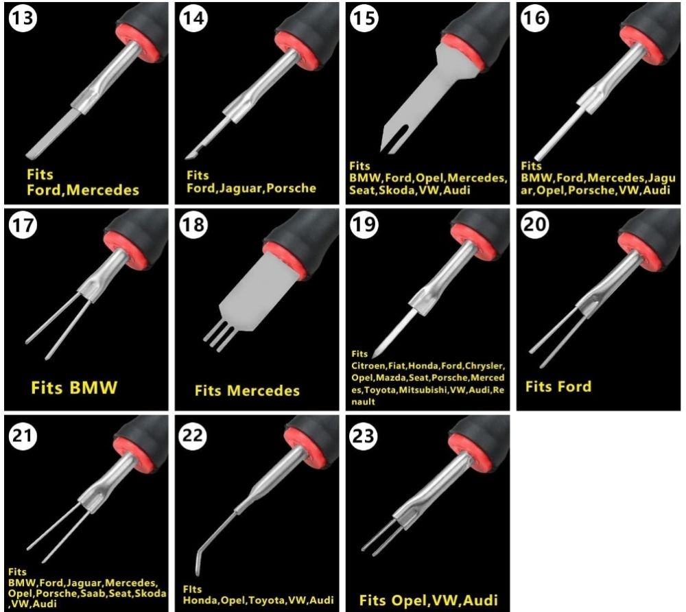 23PC Master Universal Terminal Release Tool Kit