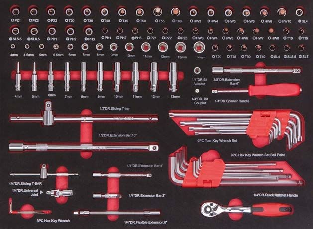 262PCS 7-Drawer Tool Trolley With Tools