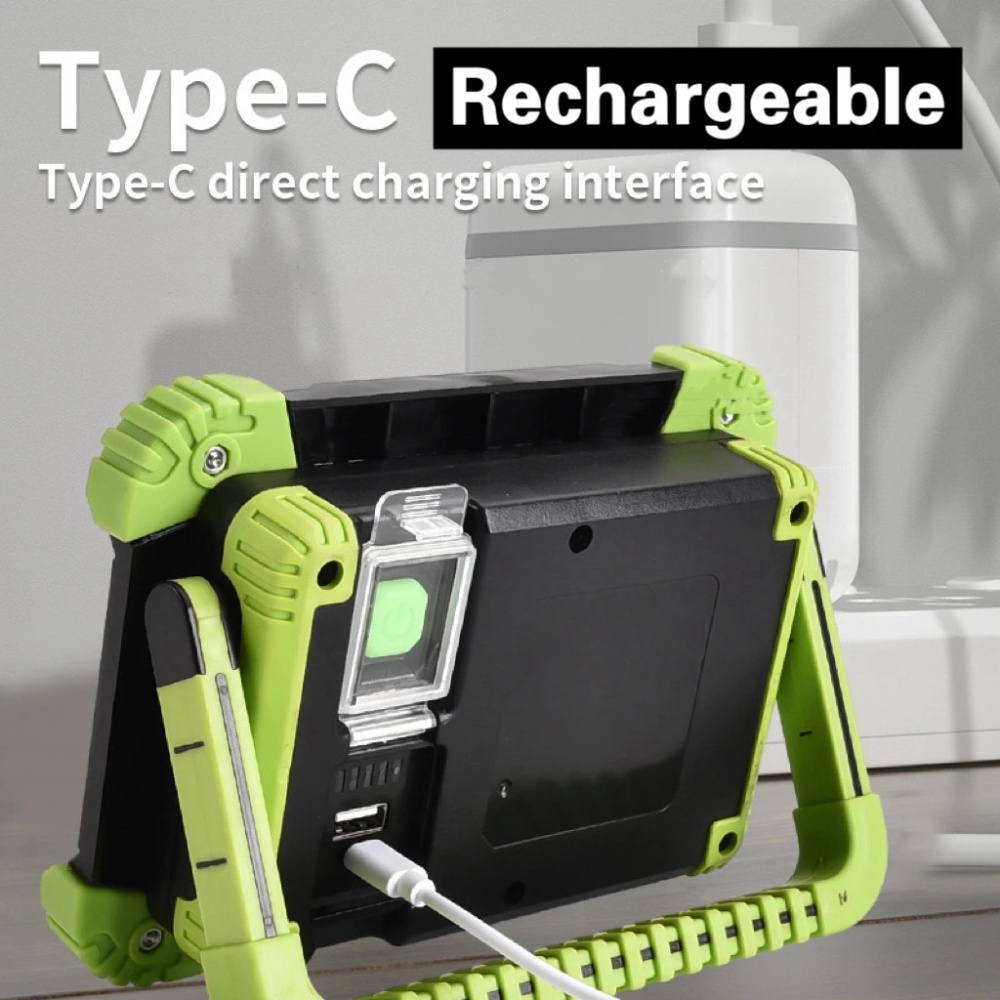 Rechargeable Emergency Working Light Portable COB LED/COB Flashlight Folding Work Light Waterproof High Lumen Outdoor Light