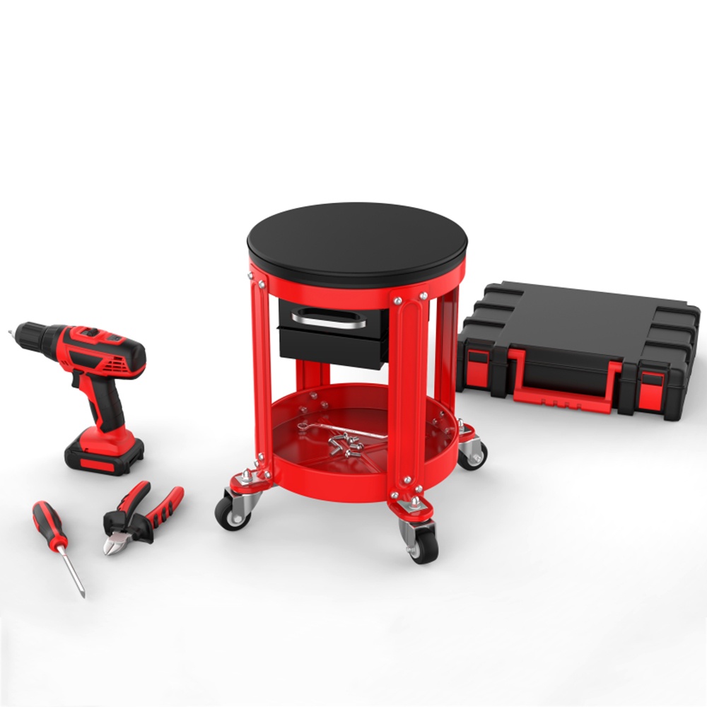 300lbs Rolling Mechanic Stool with Round Seat