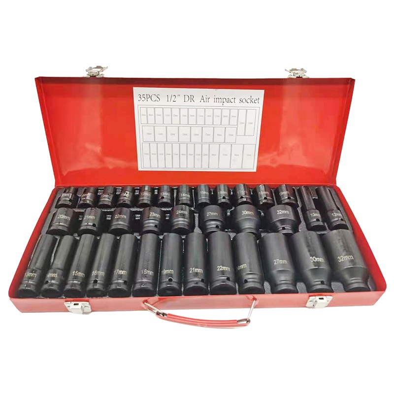 35PCS Impact Deep Socket Set 1/2″Dr