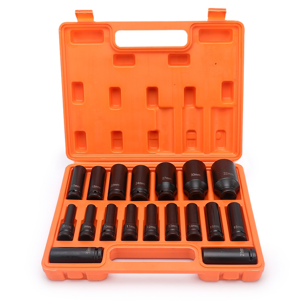 15PCS/ 18PCS Impact Deep Socket Set 1/2″Dr