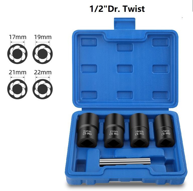 Damaged Bolt & Nut Extractor Set–6PC/9PC/11PC