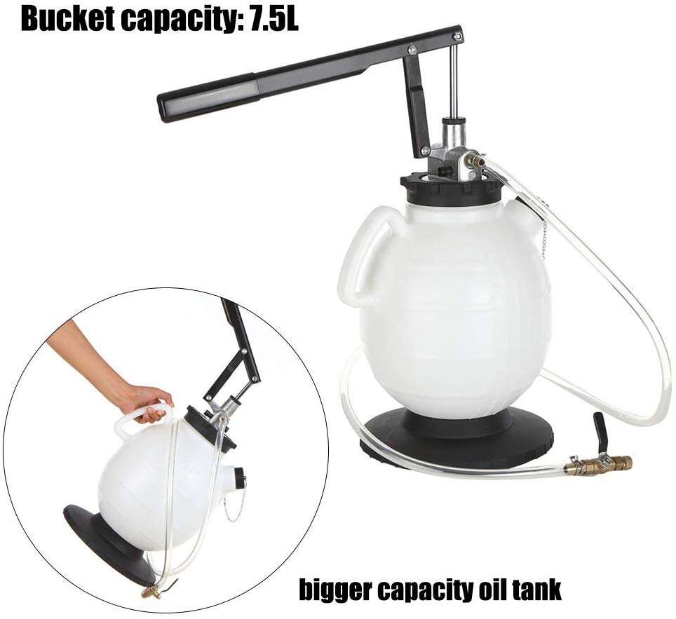 7.5L Pneumatic Transmission Oil Filler Tool Fluid Extractor Dispenser Refill Pump Tool Kit With 15pcs ATF Adaptor