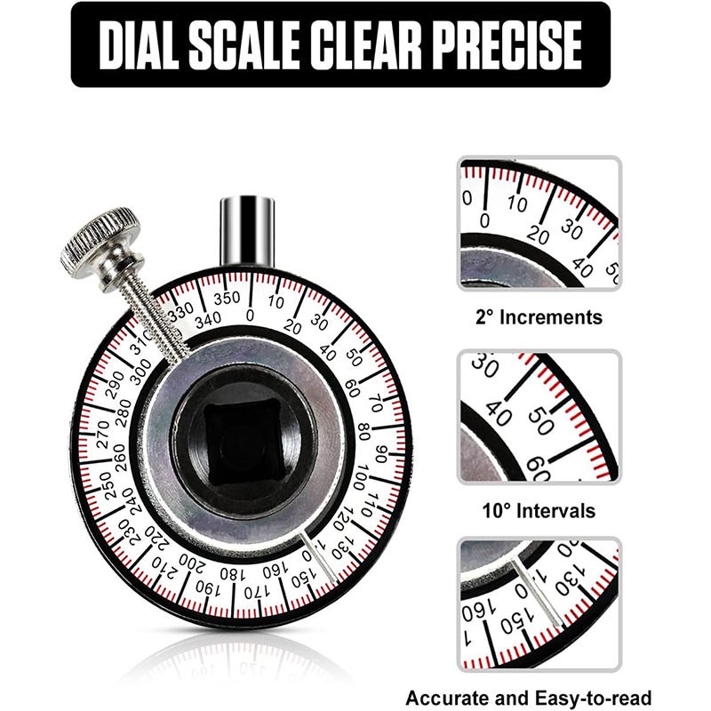 1/2″ Sq Drive Angular Torque Gauge with Flexible Clip Arm