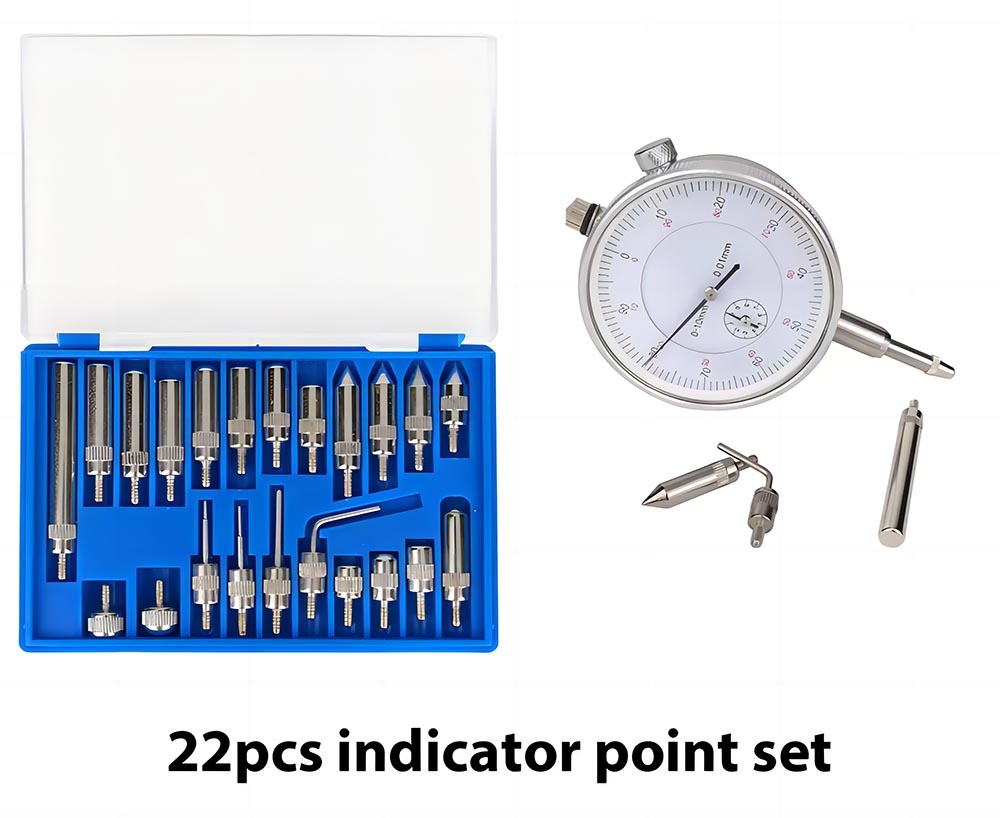 1″ Dial Indicator and Magnetic Base Stand Tool Mic Indicator Gauge Set