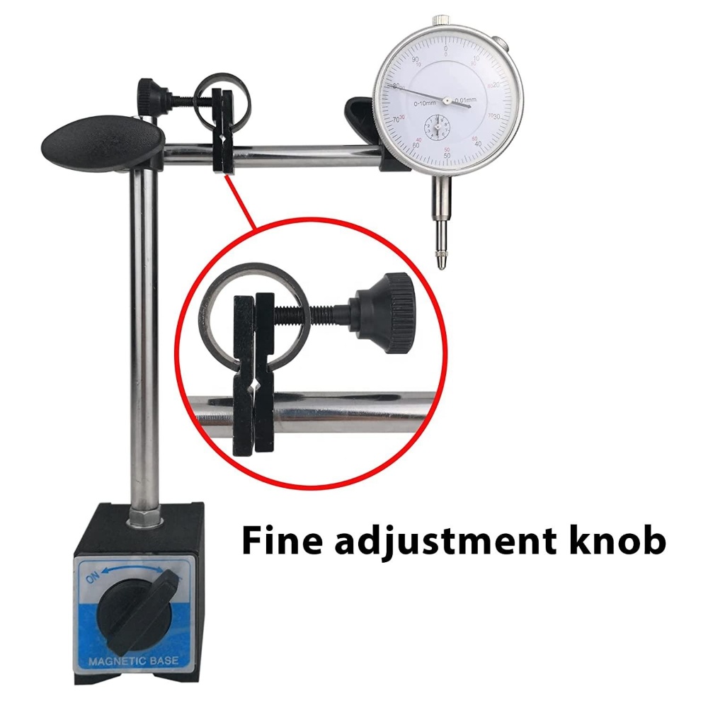 1″ Dial Indicator and Magnetic Base Stand Tool Mic Indicator Gauge Set