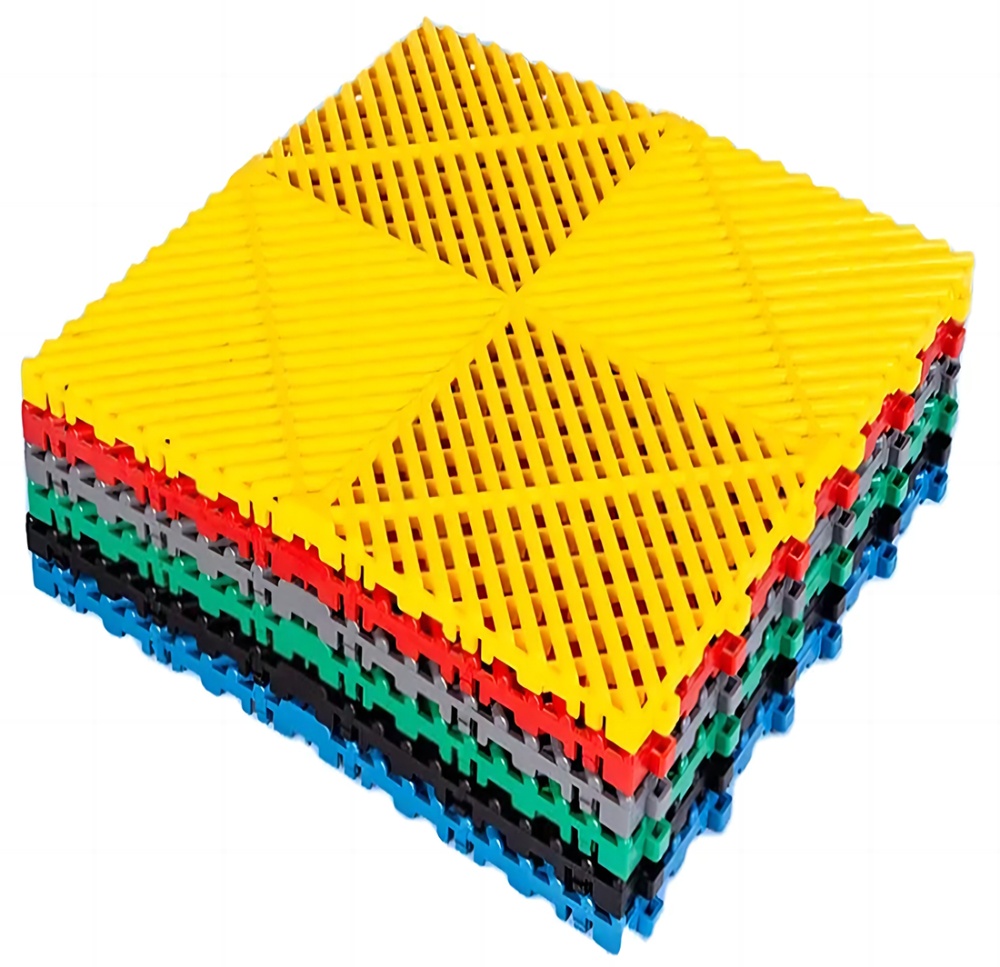 Multicolor Car Wash Splicing Grille Plastic PP Garage Floor For Car Wash Equipment