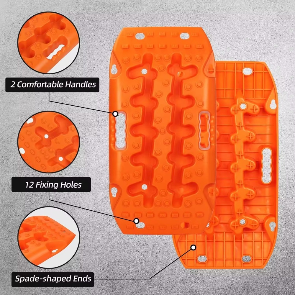 Mini Recovery Track Mats, 4×4 Off Road Recovery Traction Board for Sand Mud Snow