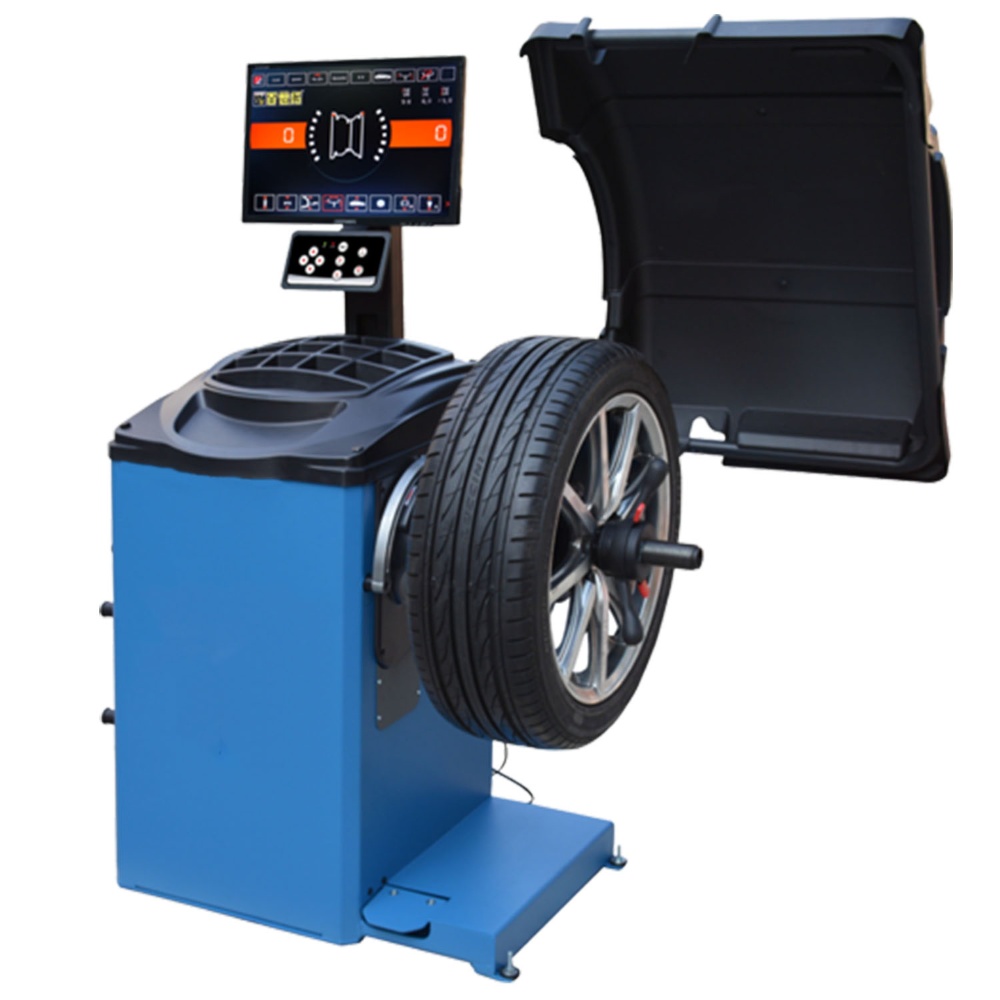 LCD Wheel Balancer with Foot Brake for 1” to 28” Tyres