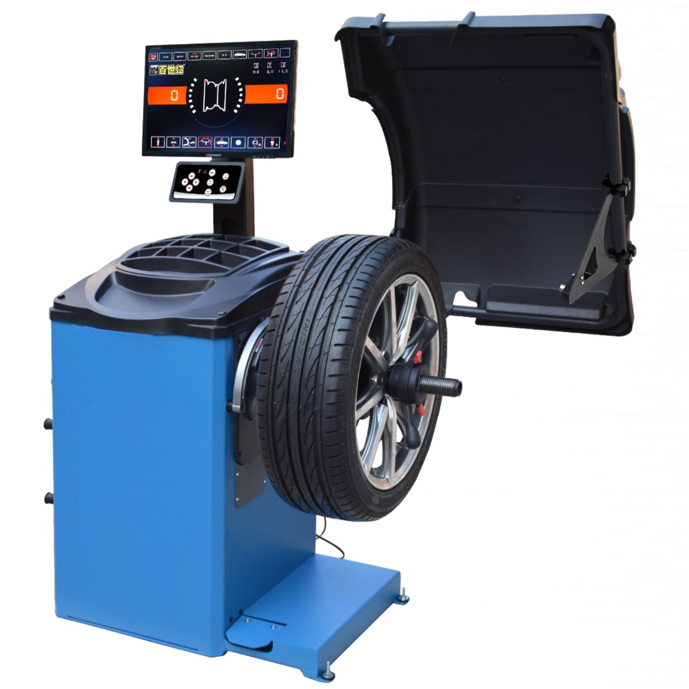 LCD Wheel Balancer with Foot Brake for 1” to 28” Tyres