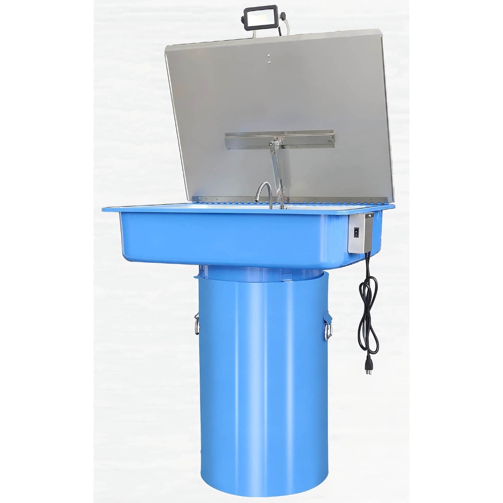 25Gal Drum Mounted Parts Washer Petroleum Based Solvent