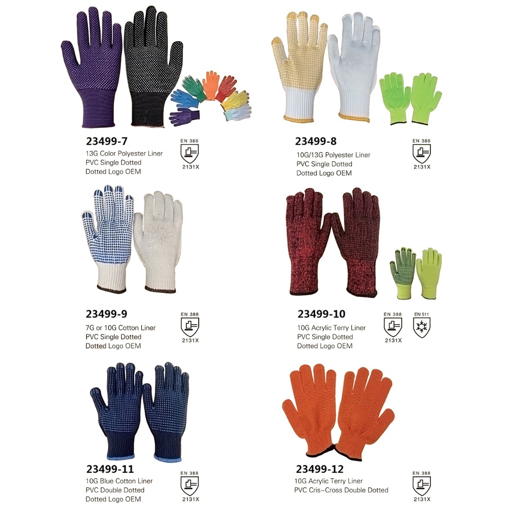 Cotton/Dotted Gloves