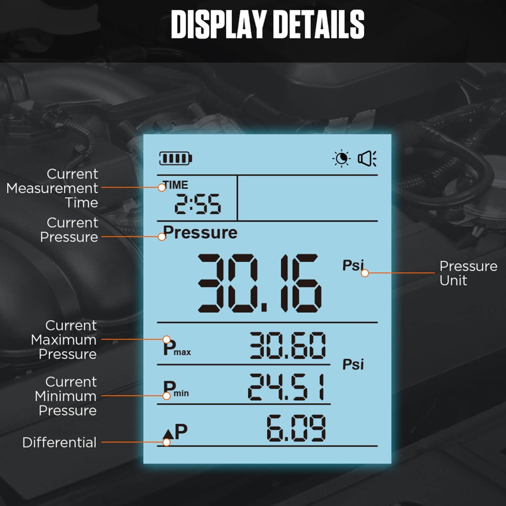 Automotive Digital Engine Oil Pressure Gauge