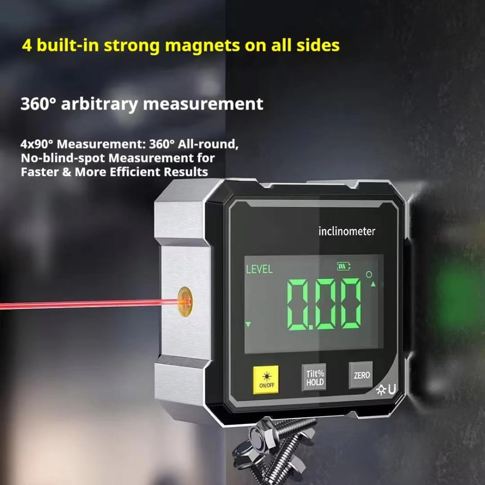 Economical Two-sided Laser Digital Inclinometer
