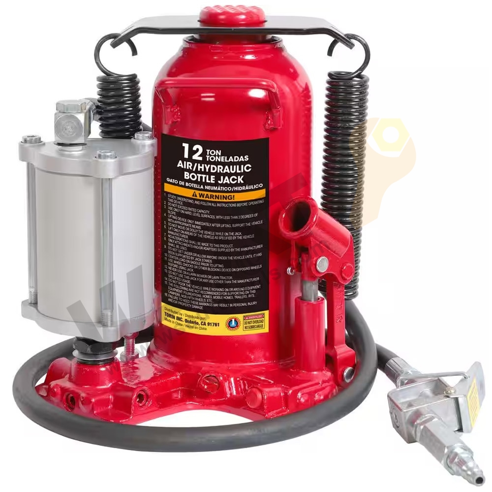 Air/Hydraulic Bottle Jack with Welded Base Air/Hydraulic Bottle Jack with Welded Base
